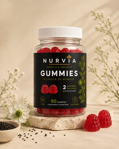 Nurvia — Gummies Énergie & Immunité pour les actifs exigeants