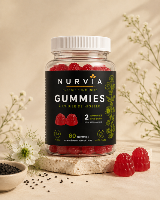 Nurvia — Gummies Énergie & Immunité pour les actifs exigeants